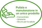 Pulizia e manutenzione in un unico prodotto: Concentrato - Idratante - Sicuro per la salute Pulizia e manutenzione in un unico prodotto: Concentrato - Idratante - Sicuro per la salute