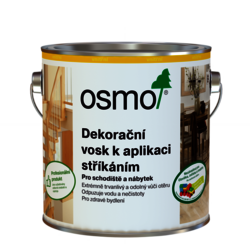 Dekorační vosk k aplikaci stříkáním